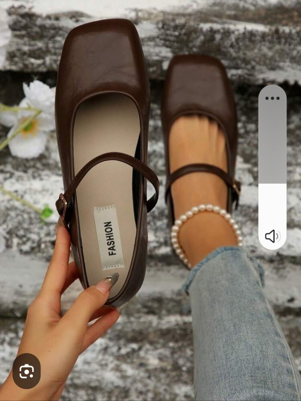 Shein Brown Mary Jane Flats for Women.